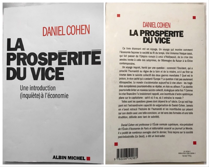 « La prospérité du vice » de Daniel&nbsp;Cohen